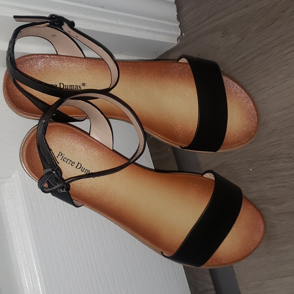 Pierre Dumas Black Ankle Strap Sandals Size 11 NWT - Picture 4 of 9